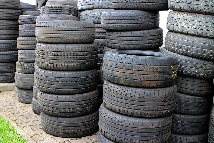 mature, auto tires, storage, stock, disposal, environment, recycling, stack, tire, wheel