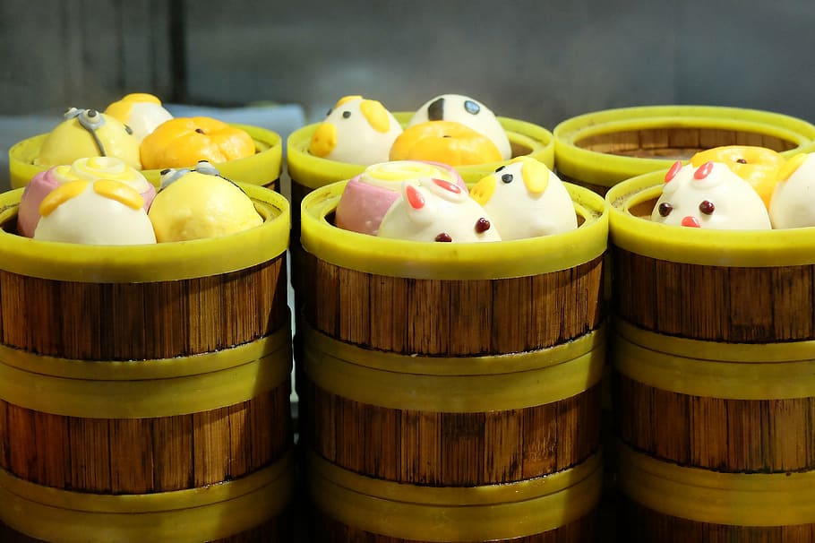 street food, beijing, pekin, dumpling, gluttony, chinese food, easter, wood - Material, yellow, multi Colored
