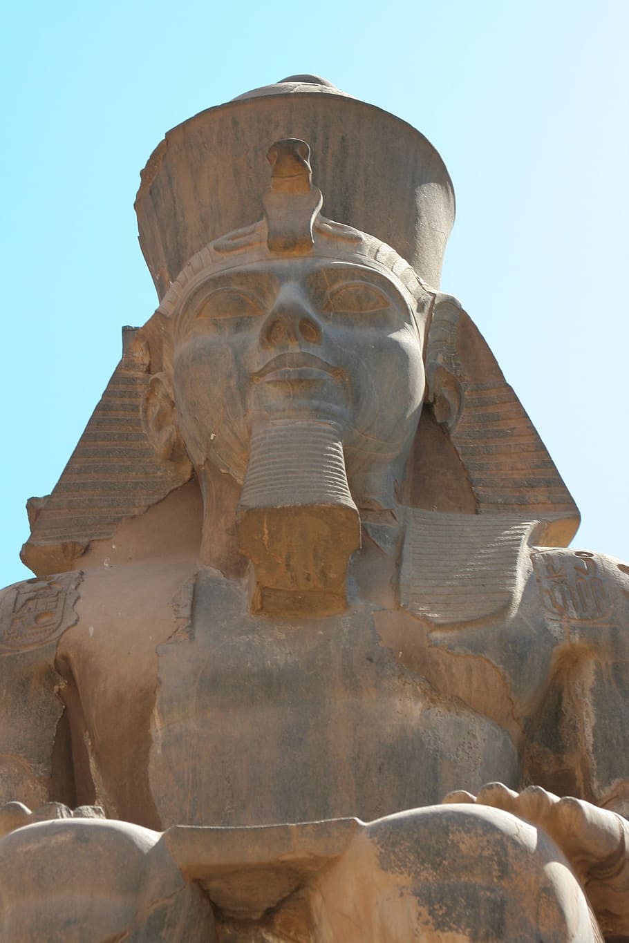 egipto, luxor, templo de karnak, animal, jeroglífico, antigua, civilización, nilo, cielo azul, megalítico