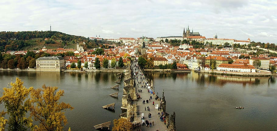 Praga, puente de Carlos, checo, puente, ciudad, viaje, punto de referencia, famoso, histórico, panorama