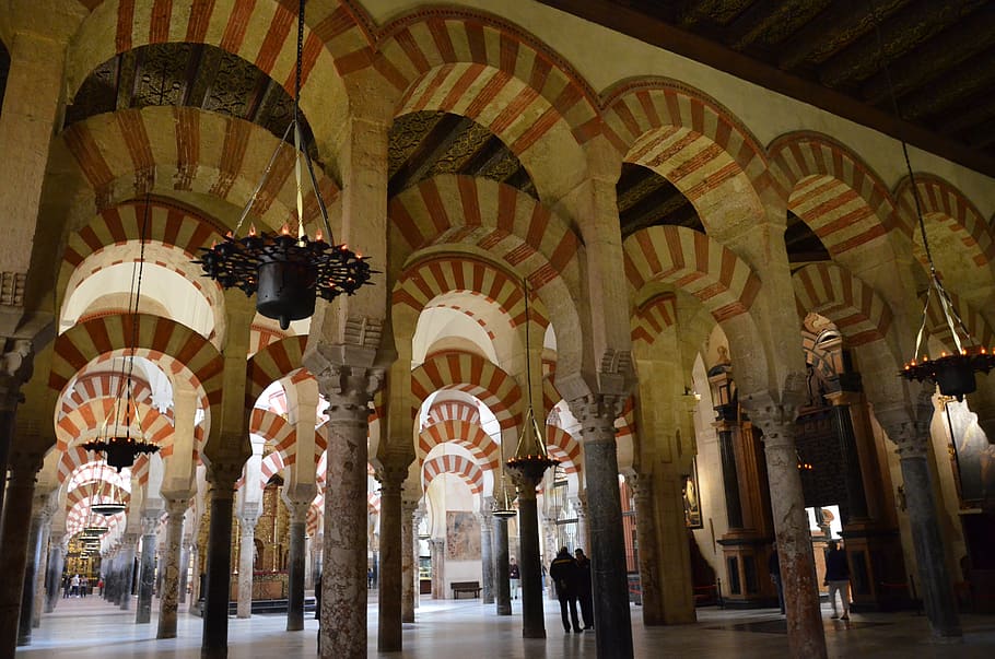 cordoba, mosque, the cathedral, the basilica, church, spain, christianity, islam, the vault, bow