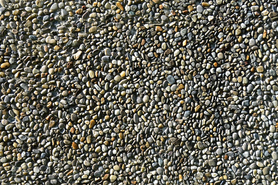 fill, frame photography, stones, Texture, Pebble, Gravel, Concrete, gravel concrete, wall, pebbles