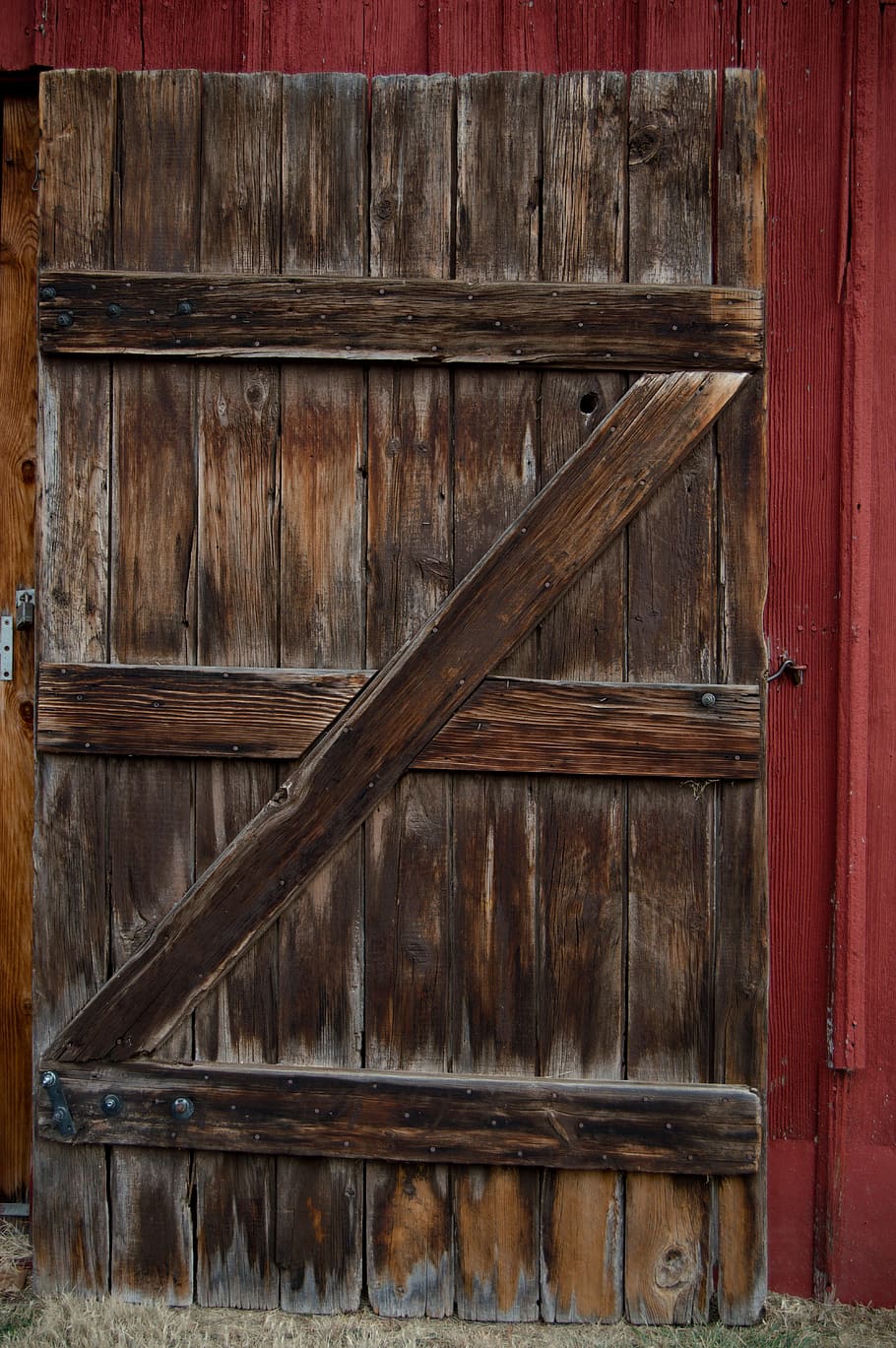 Rustic, Barn Door, Wood, barn, wooden, rural, farm, vintage, old, weathered