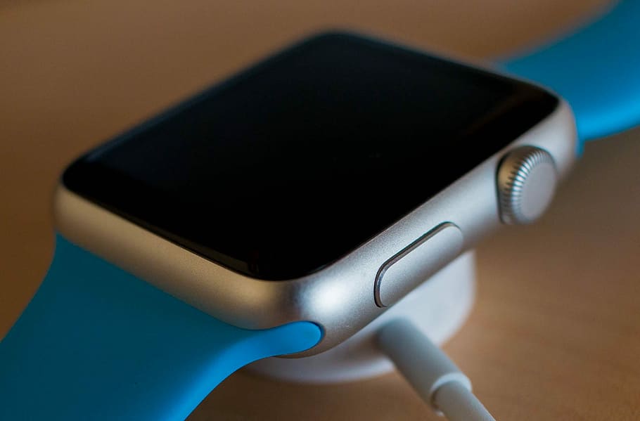 Apple Watch, Gadget, apple, watch, single object, studio shot, black color, close-up, colored background, connection