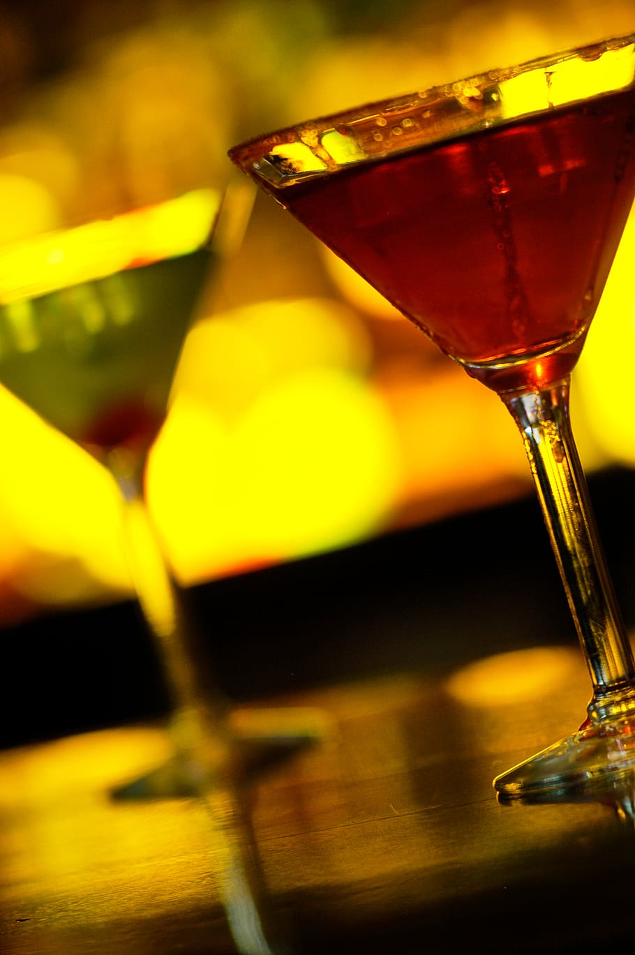 Martini, bar, koktil, alkohol, minuman, warna, kaca, dingin, cair, minuman keras