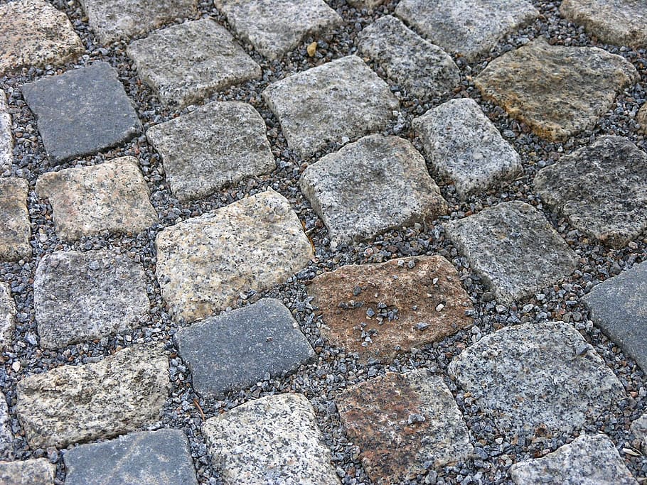 paving stones, granite, patch, cobblestones, grey, structure, material, pavement, natural stone, rau