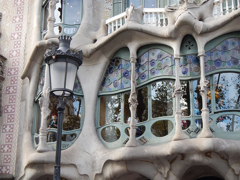batllo house, House, Stained-Glass Window, barcelona, antoni gaudi, architecture, beautiful building, travel, catalonia, spain