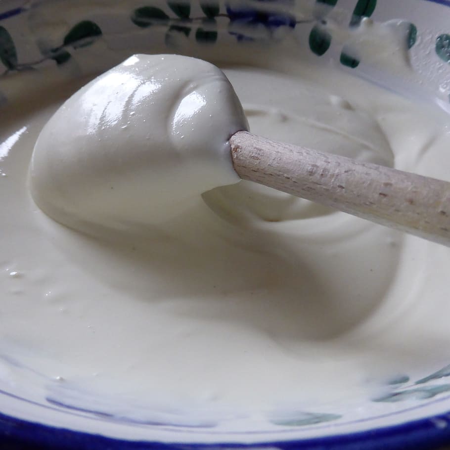 cream, white, bowl, quark, cheese, food, milk product, creamy, nutrition, dip