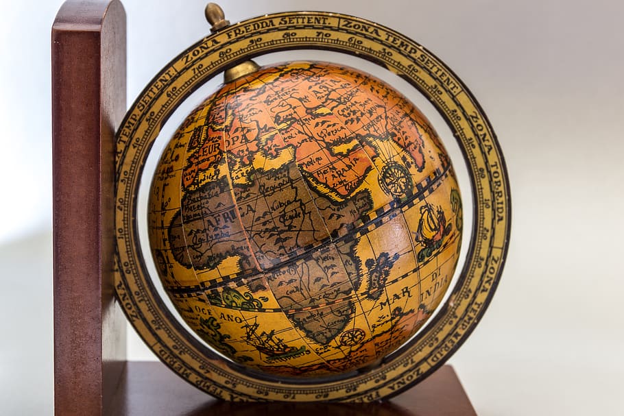 globe, old, symbolism, written, europe, world, map of the world, earth, global, continents