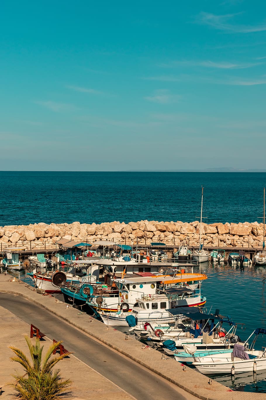 pomos, harbor, cyprus, port, sea, summer, boats, boat, tourism, scenery