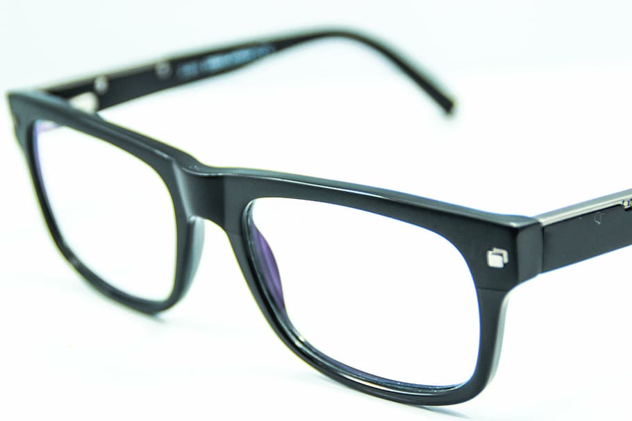 bezel, seen, eyeglasses, white, black, white background, glass, view, optical glass, optical