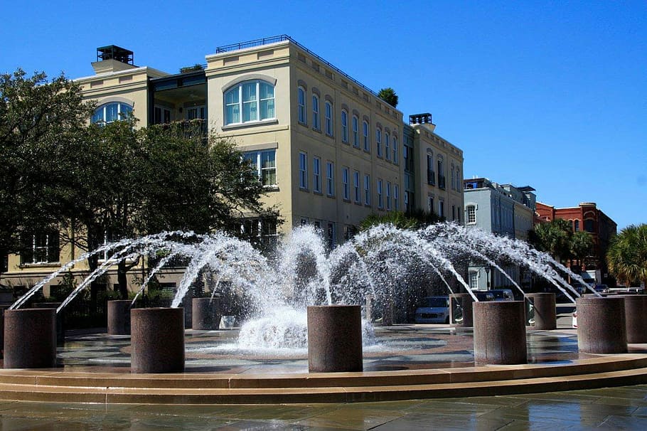 charleston fountain, south, carolina, Fountain, Charleston, South Carolina, charleston, city, fountains, photos, park