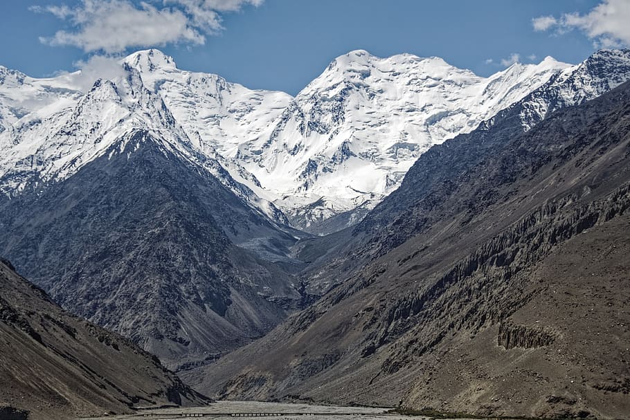 pakistan, gletser anoshah, gletser, salju, hindu kush, wachankorridor, daerah perbatasan, tajikistan, afghanistan, pegunungan tinggi