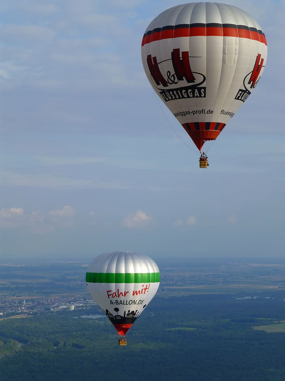 balon udara panas, balon, wahana balon udara panas, augsburg, kendaraan udara, langit, transportasi, udara, terbang, alam