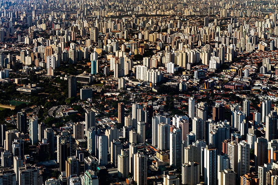 urban, aerial, city, cityscape, buildings, metropolis, skyscraper, modern, sao paulo, brazil