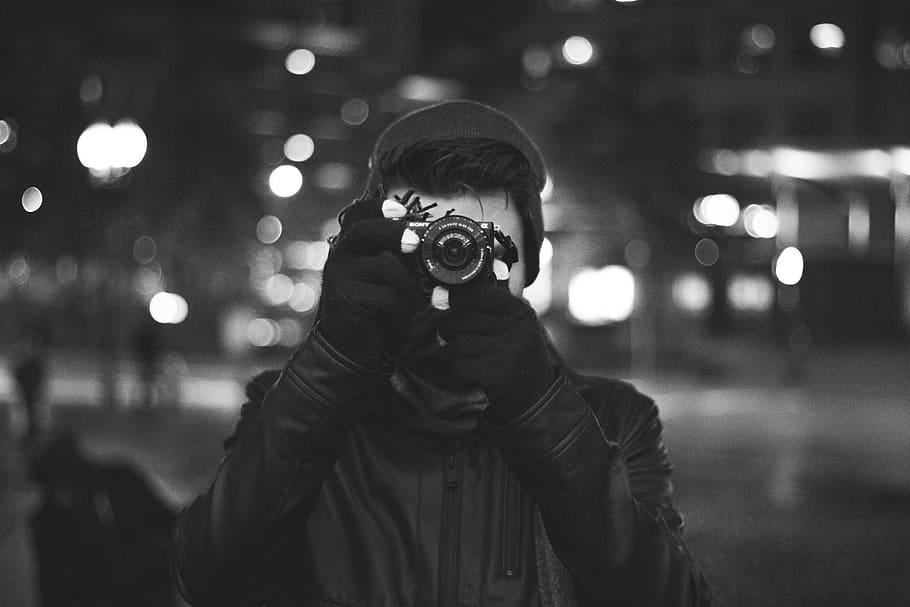 pessoas, homem, fotógrafo, fotografia, câmera, lente, imagem, foto, preto e branco, monocromático