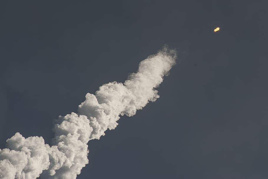 ロケット, 打ち上げ, 蒸気, 煙, トレイル, 飛行機雲, ケムトレイル, ロケット打ち上げ, 軌道, spacex