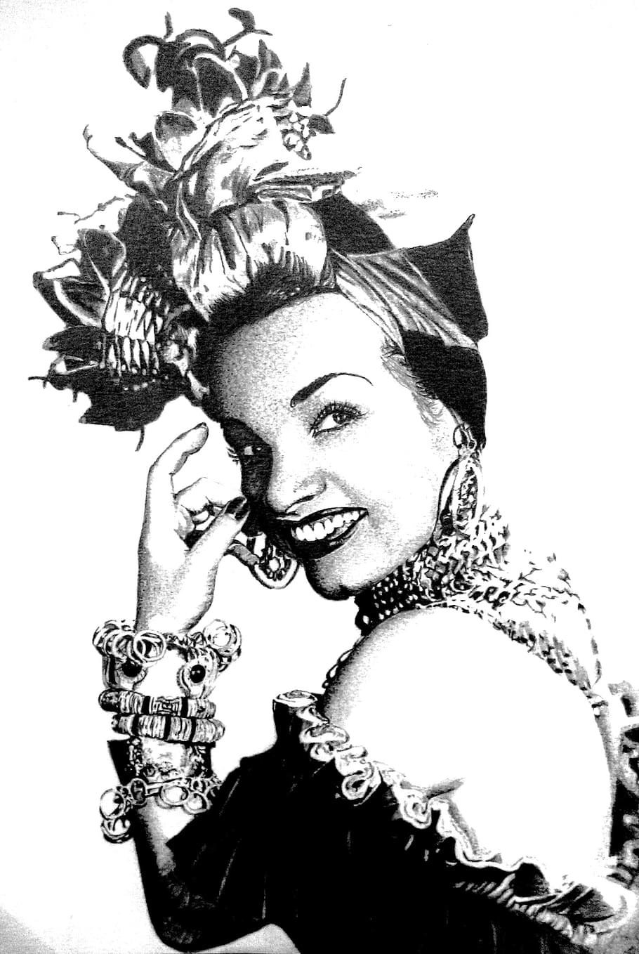 Carmen Miranda, Singer, Brasileira, famous, roreli, woman, celebrity, beauty, brazil, face