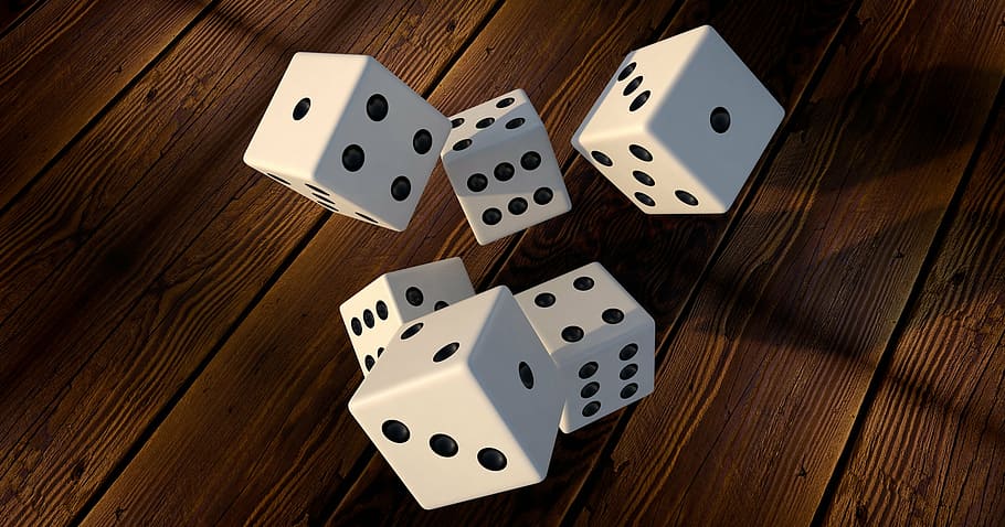 white-and-black dice illustration, cube, play, random, luck, points, numbers eyes, magic cube, craps, pastime