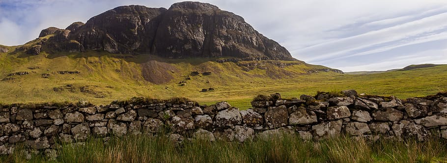 talisker, dataran tinggi dan pulau-pulau, Skotlandia, pemandangan, alam, united kingdom, bukit, batu, suasana hati, isle of skye