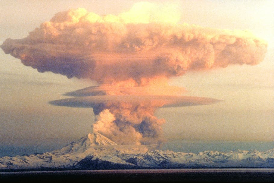lake clark, national, park, Redoubt Volcano, Eruption, Lake Clark National Park, Alaska, explosion, mountain, mushroom cloud