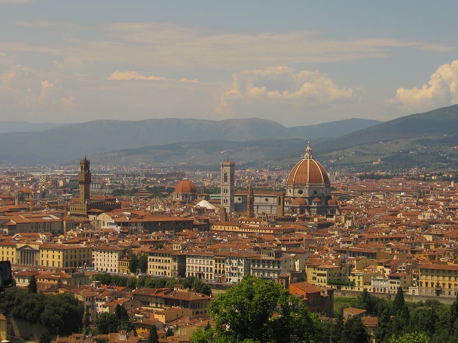 florence, panorama, tuscany, italy, city, dom, florence - Italy, cityscape, duomo Santa Maria Del Fiore, renaissance