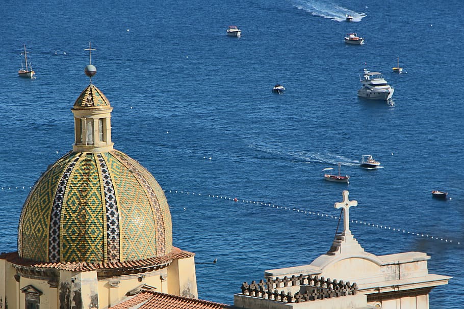 italy, beach, amalfi, amalfi coast, tourism, architecture, vacations, in europe, water, nautical vessel
