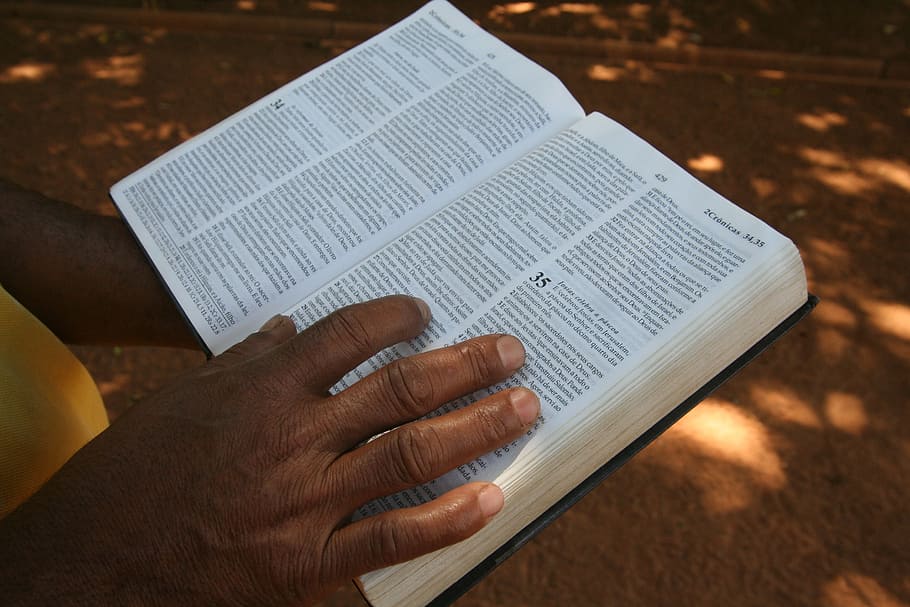 person, holding, bible, hand, religion, book, christianity, reading, spirituality, praying