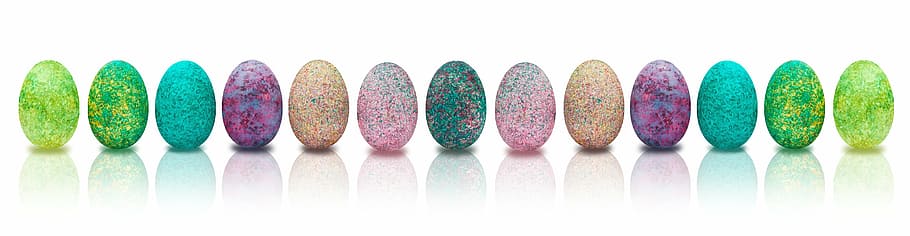 много пасхальных яиц разного цвета, баннер, пасха, яйцо, цветной, красочный, пасхальное яйцо, пасхальные украшения, обычай, еда