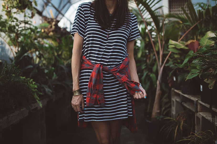 girl, woman, people, fashion, clothes, plants, model, beauty, one person, real people