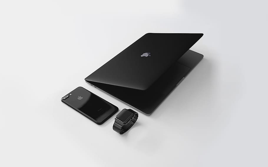 macbook, black, iphone, apple, watch, white, surface, laptop, modern, electronic