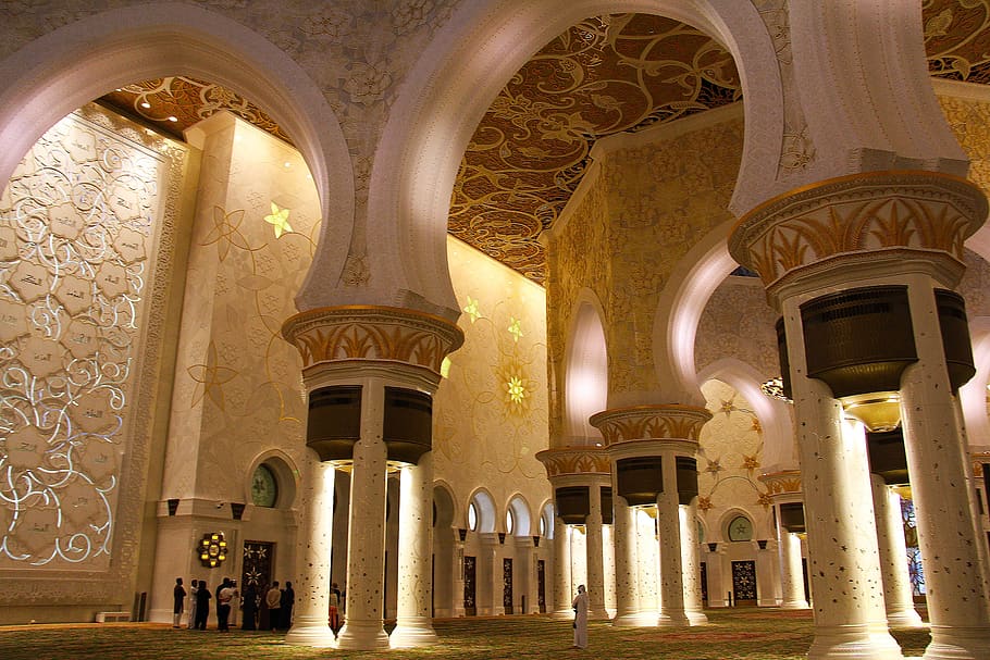 Interior Design Amazing Pray Muslim Sheikh Zayed Grand Mosque