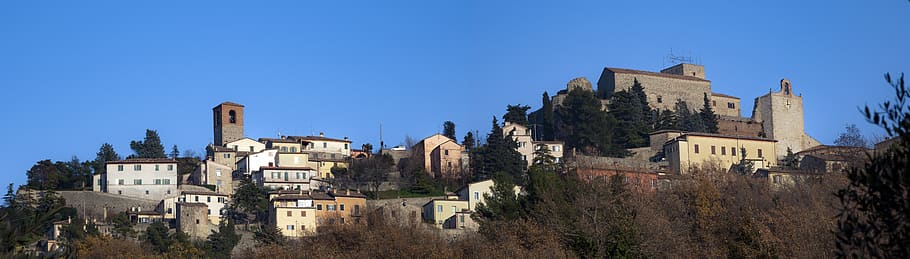 verucchio, romagna, landscape, valmarecchia, hills, nature, castle, malatesta, rimini, tranquility