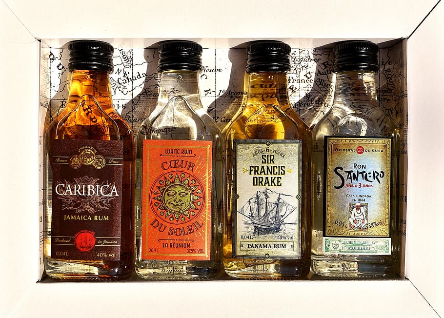 rum, alcohol, bottles, different origin, alcoholic beverage, drink, still life, healthcare and medicine, bottle, glass - material