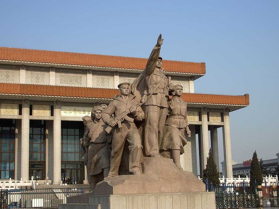 statue, military, beijing, war, soldier, china, architecture, sculpture, art and craft, representation