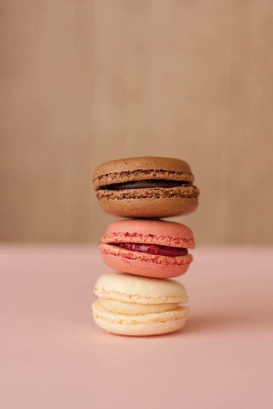 three french macaroons, pastry, macaron, sweet, bakery, dessert, biscuit, colorful, food, confectionery