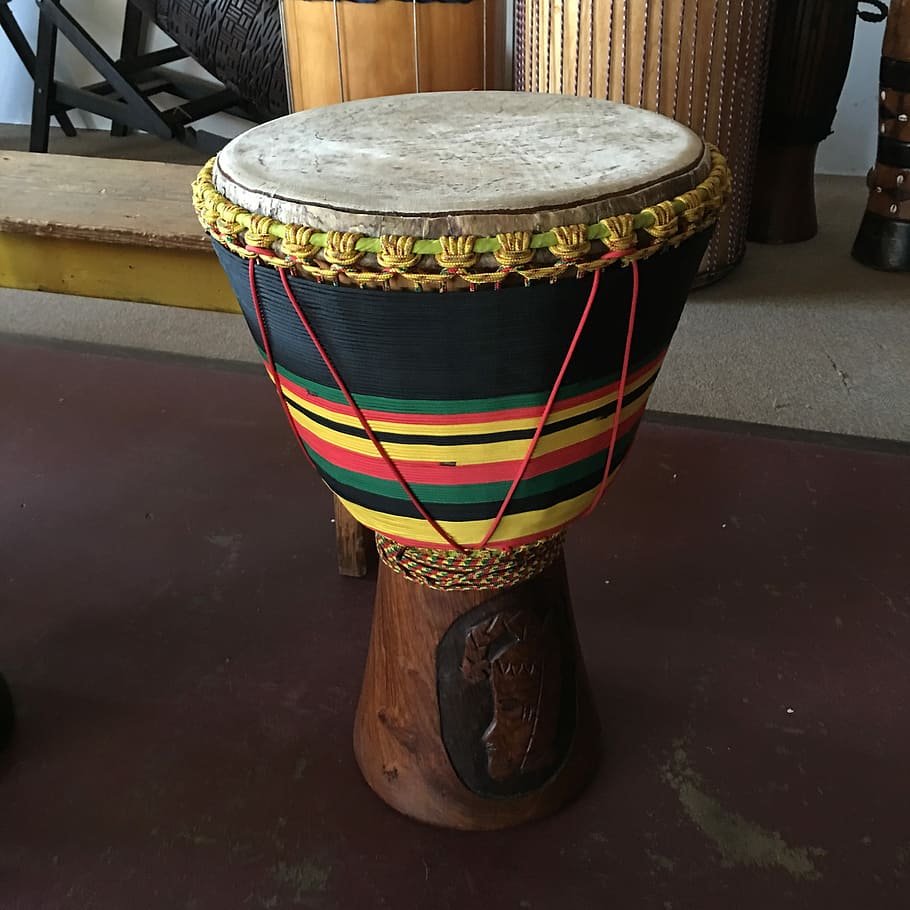 tambor conga multicolor, africano, tambor, música, instrumento, étnico, percusión, djembe, ritmo, madera