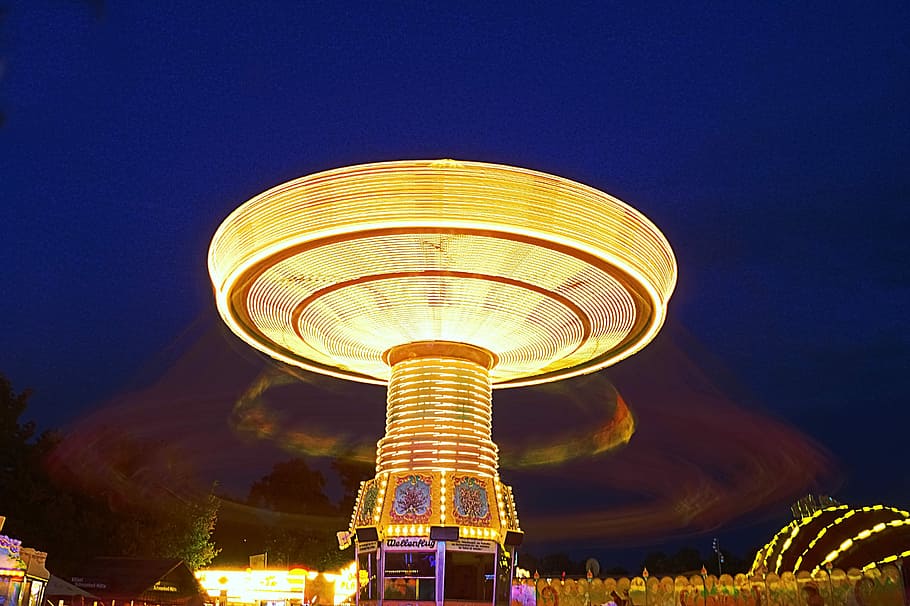 Fair, Theme Park, Market, year market, folk festival, carousel, hustle and bustle, ride, amusement park, kettenkarussel