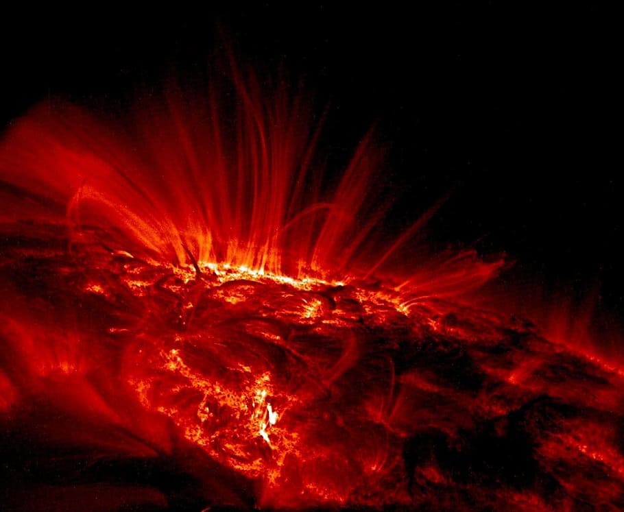 close, sun rays, sun, solar flare, sunlight, eruption, prominence, hot, astronautics, nasa