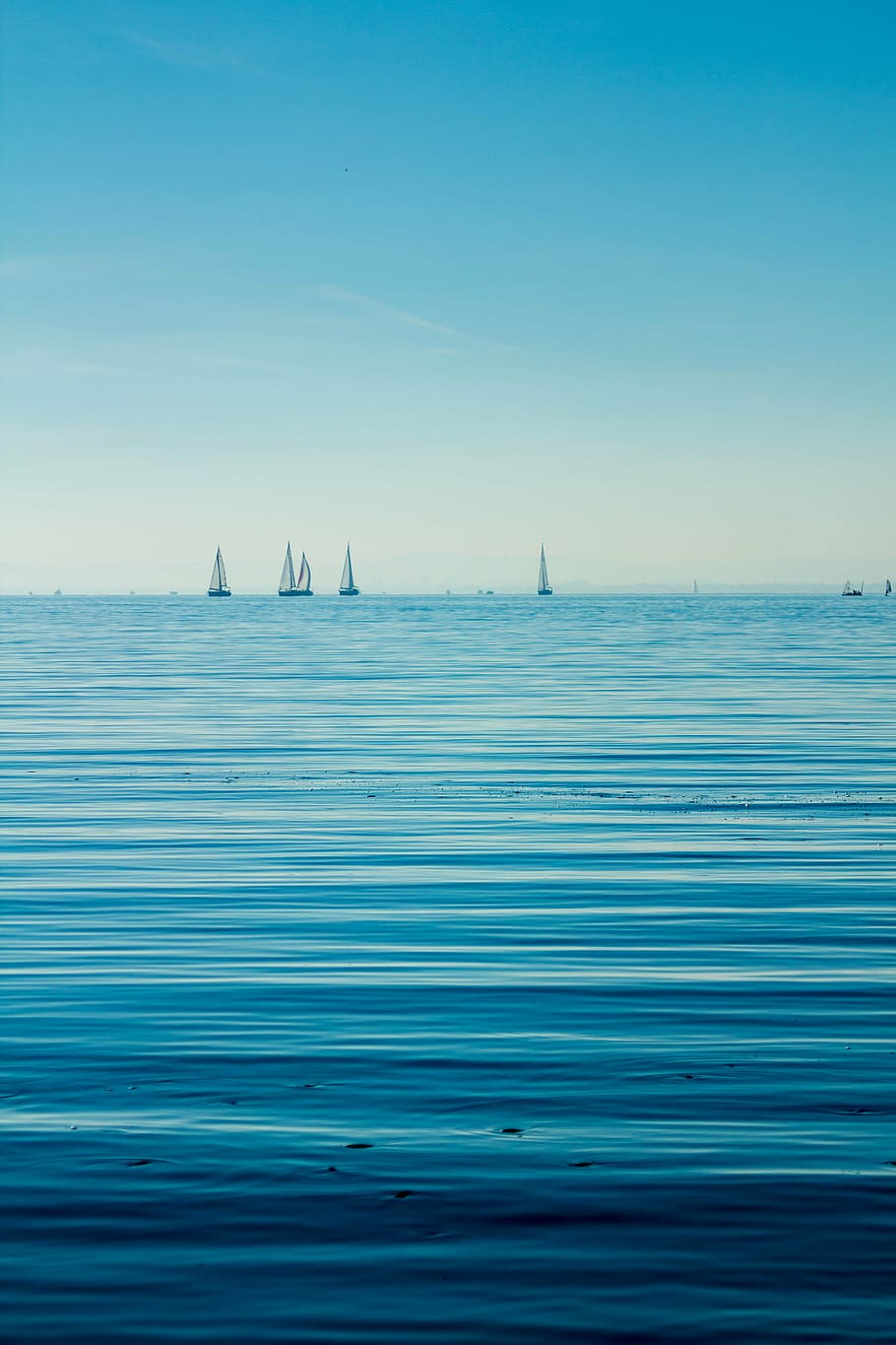 sailboats, ocean, blue, sky, landscape, photography, body, water, sailing, boats