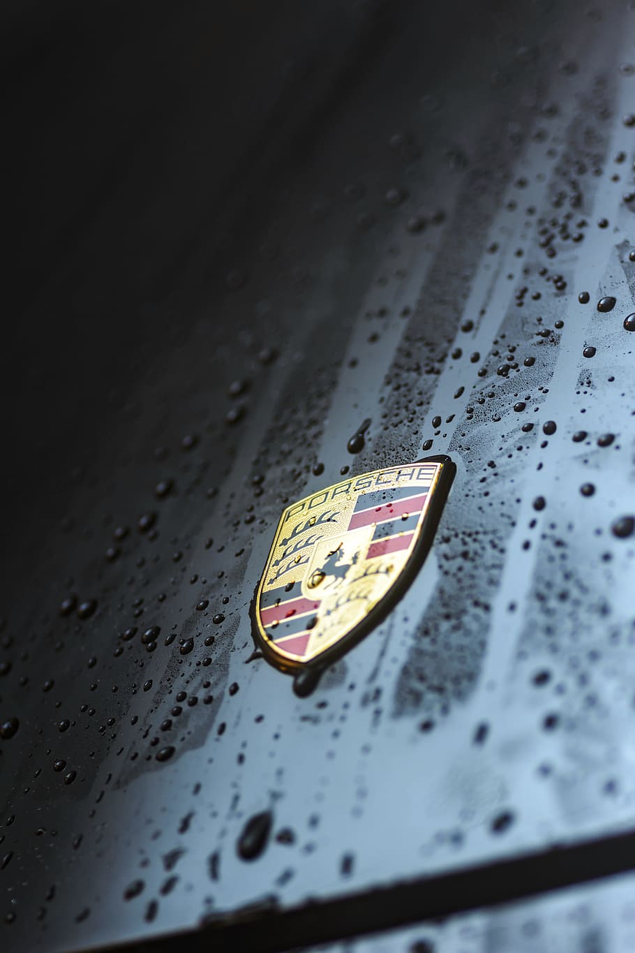 Porsche, 911, Carrera, 4S, Logotipo, Insignia, emblema, abrigo, máscara, agua