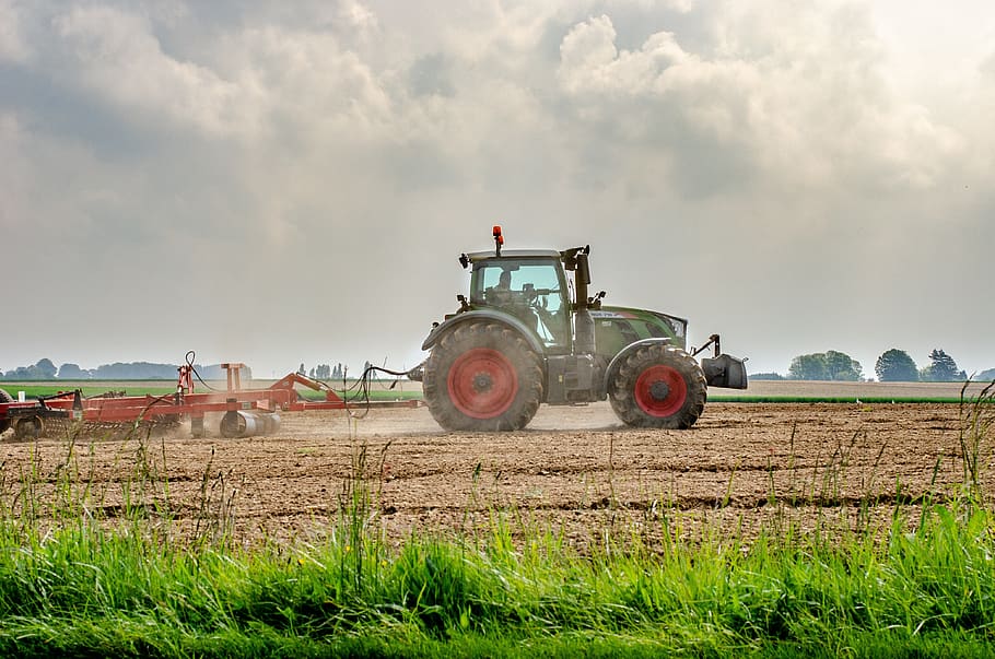 traktor, tenaga kerja, ladang, pertanian, pedesaan, mesin, peralatan, petani, budaya, bidang