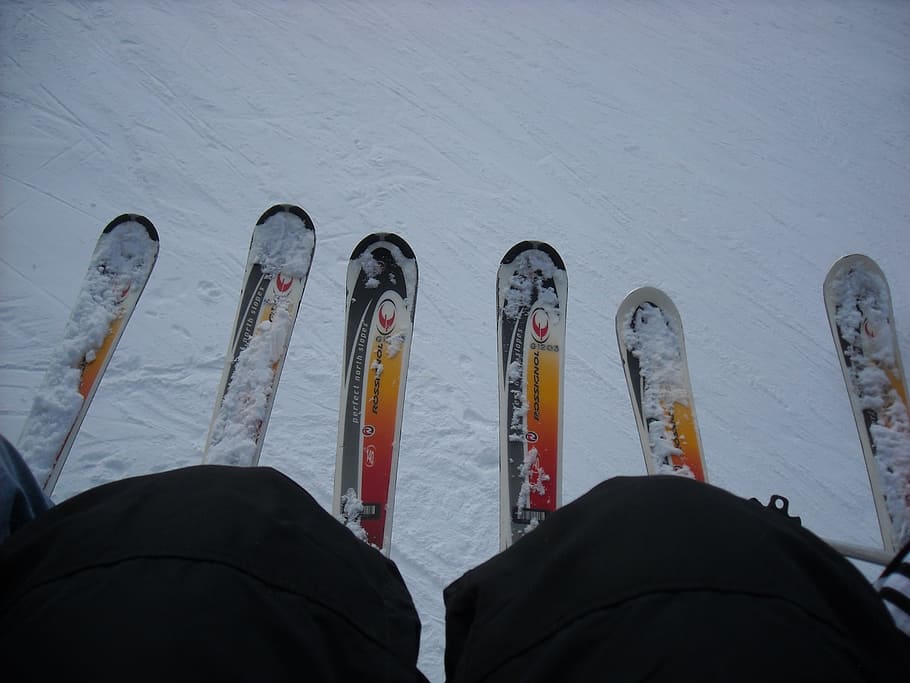Skis, Lift, Skiers, Ski, Sport, Mountain, white, snow, high, nature