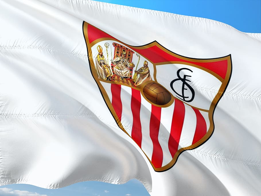 football, soccer, europe, uefa, champions league, sevilla fc, nature, patriotism, white color, flag