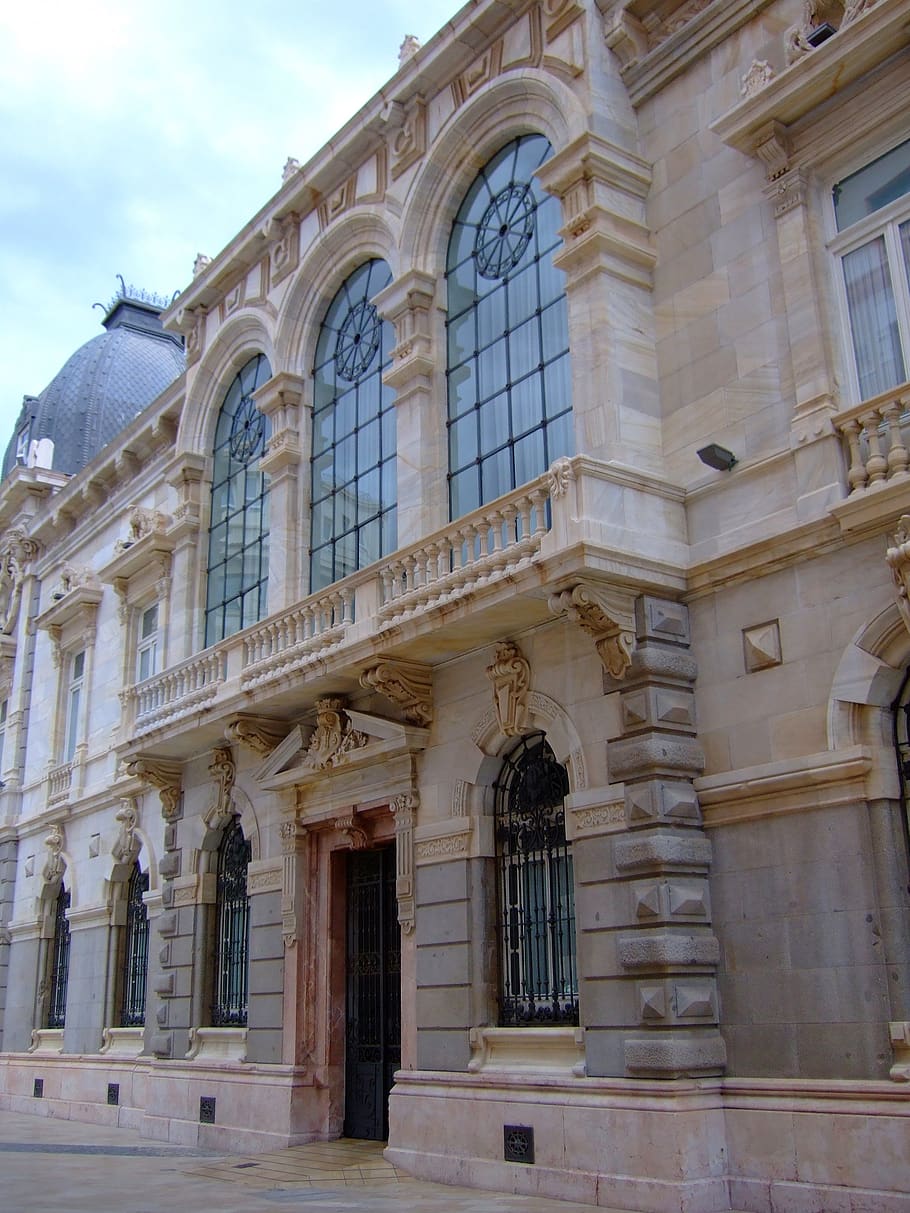 cartagena, consistory, city hall, old, murcia, spain, architecture, built structure, building exterior, low angle view