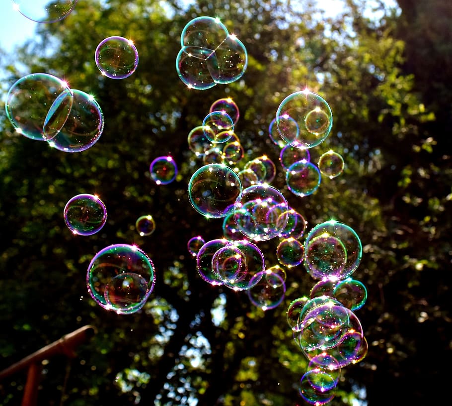 Soap Bubbles, Colorful, Fly, make soap bubbles, mirroring, soapy water, balls, soap sud, bubble, bubble wand