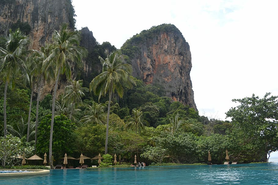 Tailandia, Krabi, Mar, Tailandés, Asia, Isla, tropical, azul, agua, paraíso
