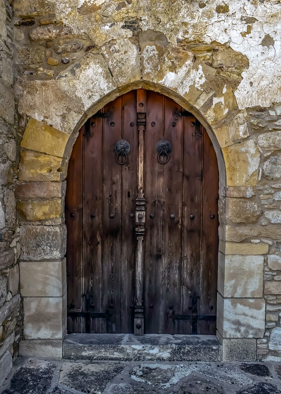 door, wooden, aged, weathered, decay, church, architecture, religion, building, old