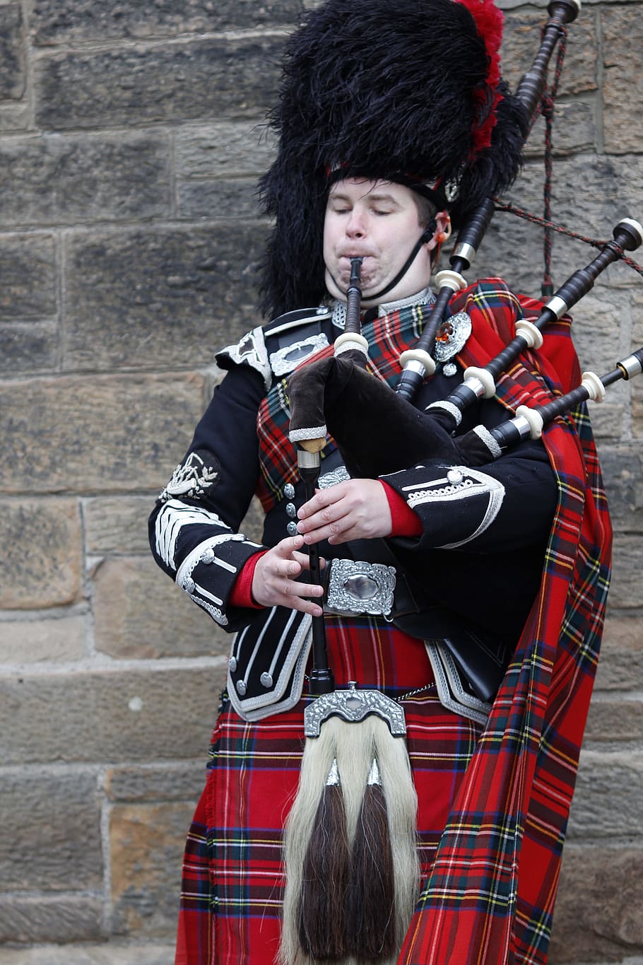 Skotlandia, Jock, Kilt, Bagpipes, alat musik, edinburgh, musik, musisi, instrumen angin, musisi jalanan