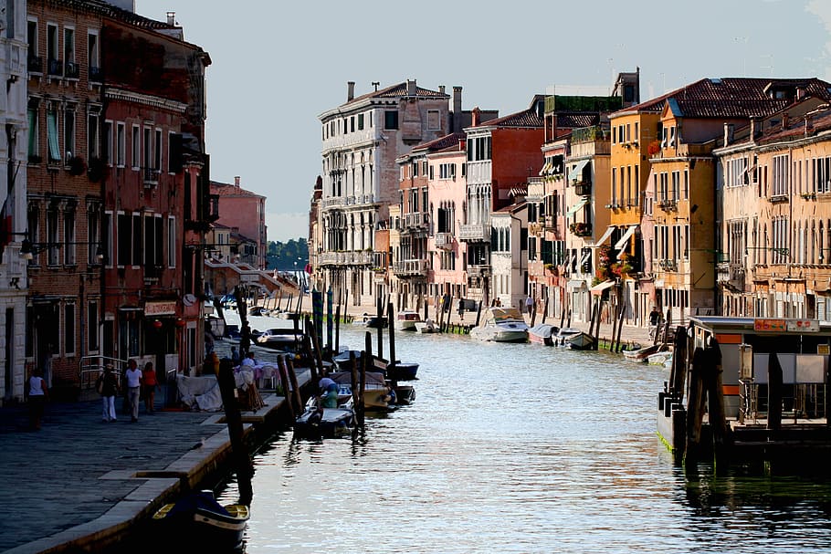 murano, italia, canal, isla, agua, sol, sombra, barcos, puente, turismo